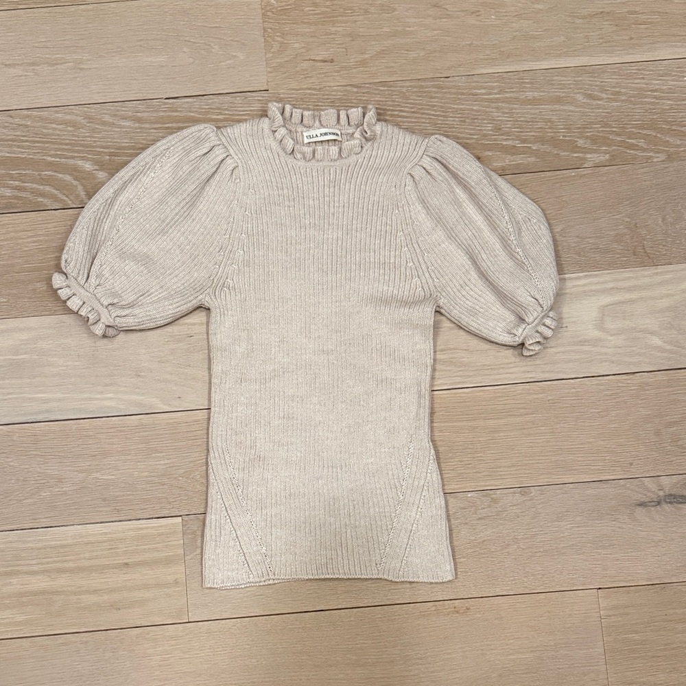 Ulla Johnson Short Sleeve Sweater, Size S - Picture 2 of 7